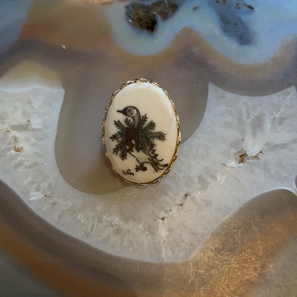 Vintage Jewelry - Bundled DNS mallard duck w bow brooch GUC